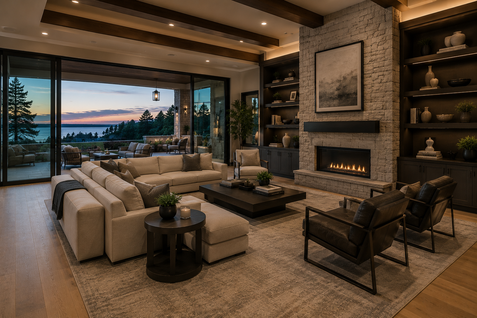 High-end residential living room
